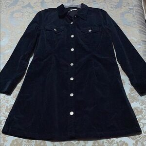 Cato Navy Corduroy Long Sleeve Mini Dress